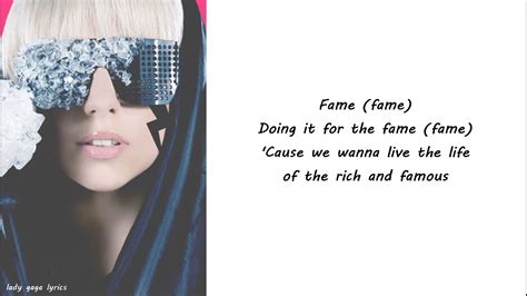 the fame lady gaga lyrics